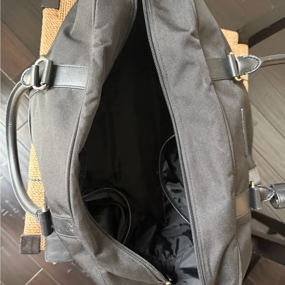 Polo Ralph Lauren Black Leather Trim Duffel Bag